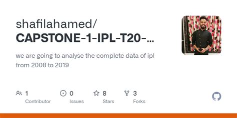 GitHub Shafilahamed CAPSTONE 1 IPL T20 Cricket Analysis Shafil Ahamed