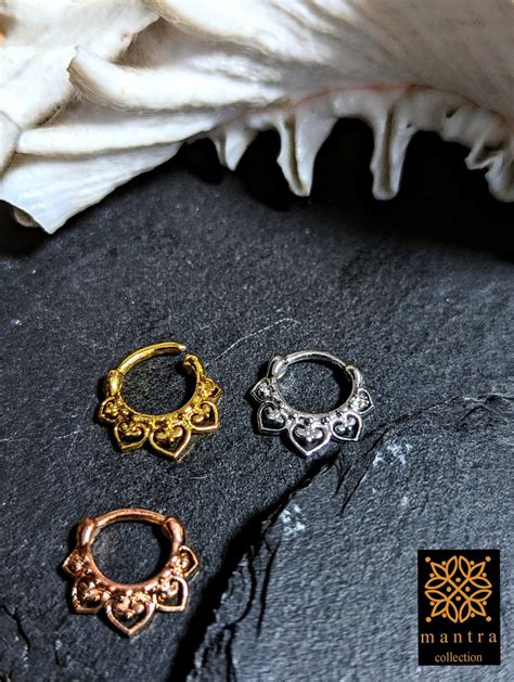 Beautiful Septum Rings Custom Made Hand Crafted In Gold And Silver