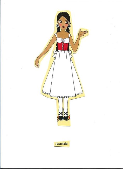 Folk Costumes of Mexico Paper Dolls - Graciela