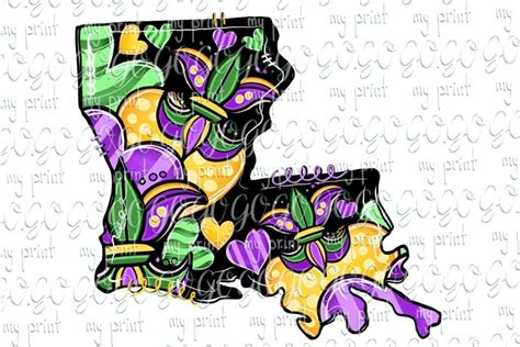 Mardi Gras Png Sublimation Louisiana Clipart Fleur