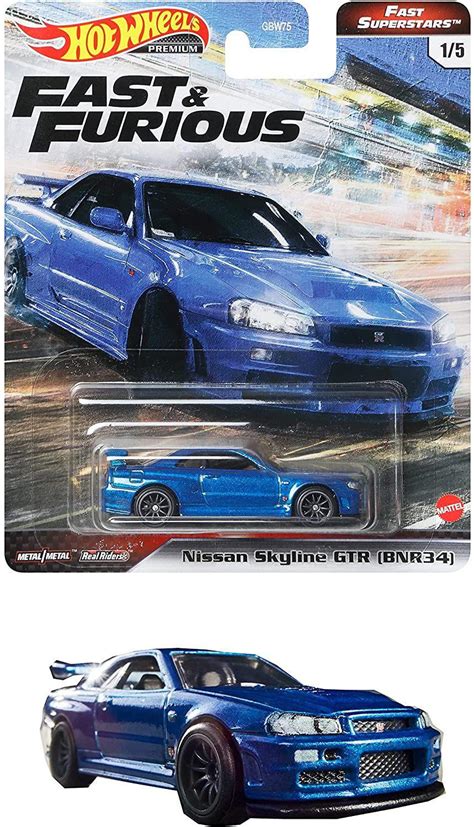 Hot Wheels Carrinhos Velozes E Furiosos Nissan Skyline Gtr Bnr Grl Mattel Carrinho