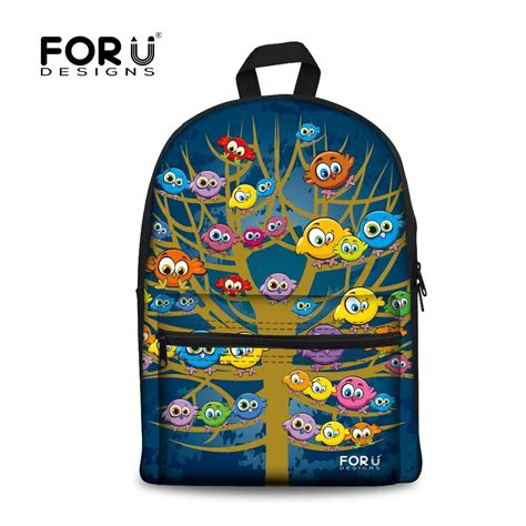 Forudesigns Cute Children 3d Animal Backpacksteenager Girls Boys Owl