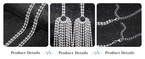 Amazon Sethain Boho Crystal Body Chain Sparkly Rhinestone Bikini Chest Chains Bra Nightclub