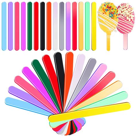 Buy Pieces Acrylic Cakesicle Sticks Reusable Party Craft Sticks