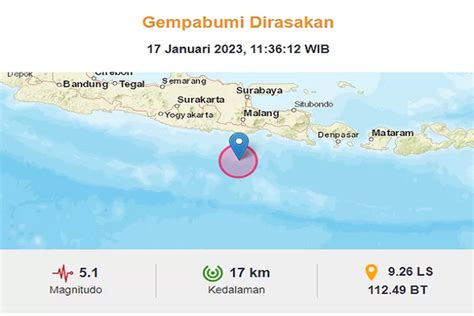 Breaking News Gempa Magnitudo 51 Guncang Kabupaten Malang Jawa Timur