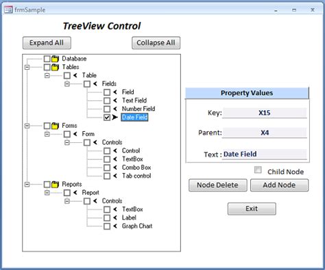 Tree View Control Check Mark Add Delete Nodes LEARN MS ACCESS TIPS