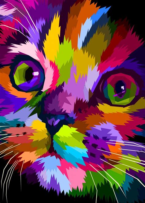 Pop Art Posters Cat Posters Animal Posters Poster Prints Metal