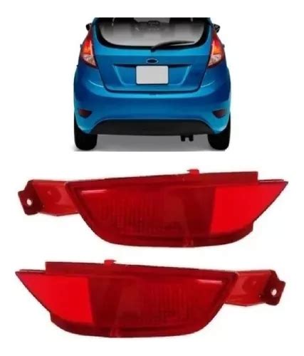 Par Refletor Parachoque Traseiro New Fiesta Hatch