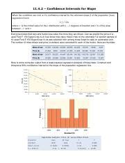 Understanding Confidence Intervals For Slope In Regression Course Hero