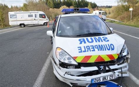 Saint Hernin 29 Collision entre un camping car le véhicule des