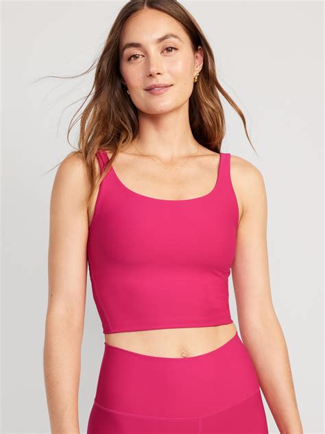 Light Support PowerSoft Longline Sports Bra For Women Old Navy