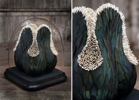 Otherworldly Bird Feather Sculptures By Kate Mccgwire Demilked