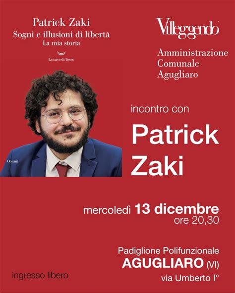 Incontro Con Patrick Zaki Ad Agugliaro Pro Loco Vicentine