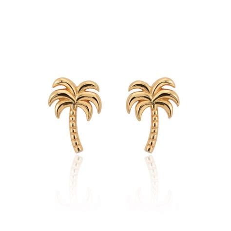 Palm Tree Stud Earrings Palm Tree Studs Palm Tree Earrings Etsy UK