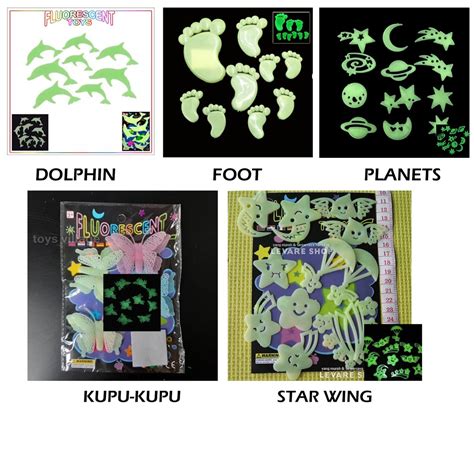 Jual METH STICKER FOSFOR GLOW IN THE DARK LUMBA STAR KAKI FOOT KUPU