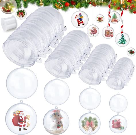 Sziqiqi 20 Pcs Boule de Noël Transparente a Remplir 8 cm Boule en