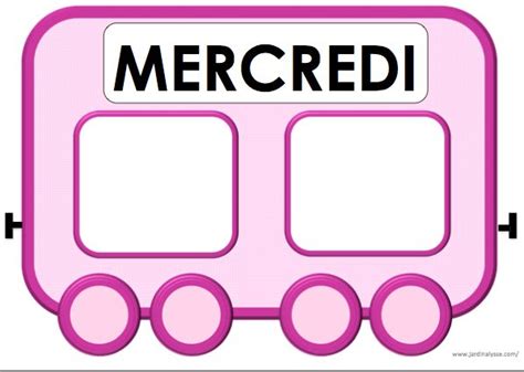 Le Train Des Jours De La Semaine Jours De La Semaine Étiquette Jour