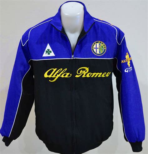 Alfa Romeo Jacket Alfa Romeo Jacke Logo Gold Black Blue On