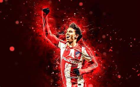 Joao Felix Goal Atletico Madrid FC Red Neon Lights LaLiga Football