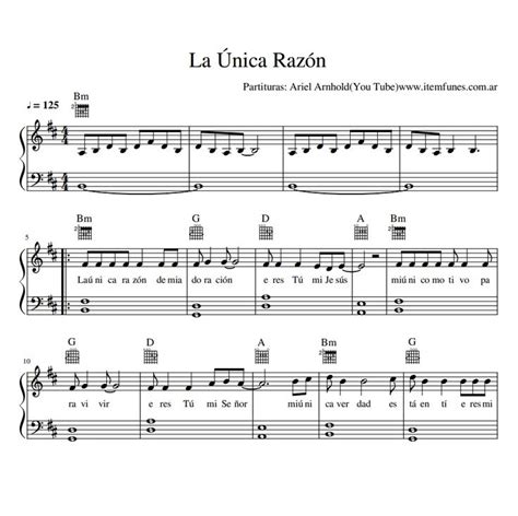 La Unica Razon Eres Todo Poderoso Item Funes Partitura Cristiana