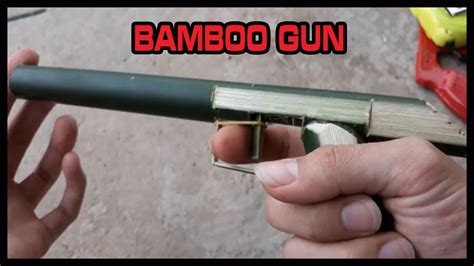 Home Make Bamboo Gun Using Bamboo And Wooden Makeking From Bambooo The H Youtube