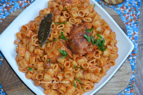 pâte tunisienne à la sauce piquante (makrouna) - Le Sucré Salé d'Oum ...