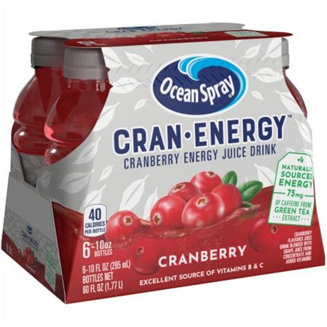 Ocean Spray® Cran Energy Cranberry Energy Juice Drink 6 Bottles 10 Fl Oz Fry’s Food Stores