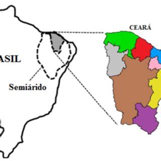 Mapa De Localiza O Do Estado Do Cear Destacando A Inser O Completa