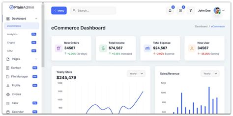 Best Free Ecommerce Admin Templates