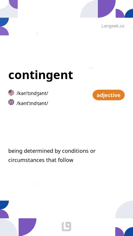 definition meaning  contingent picture dictionary
