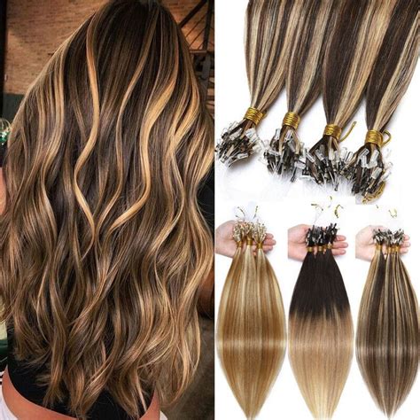 G Str Hnen Echthaar Remy Loop Microring Extensions Haarverl Ngerung