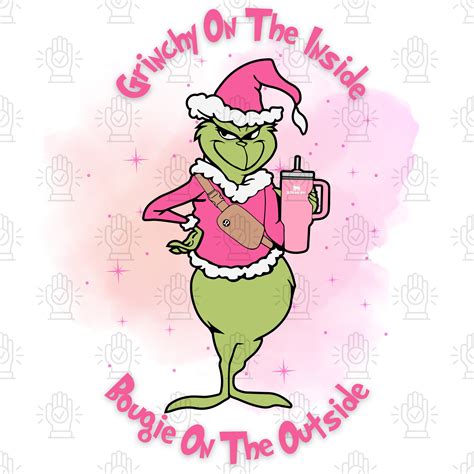 Pink Bougie Grinch Pink Png Svg Grinch Pink Bougie Preppy Etsy Australia