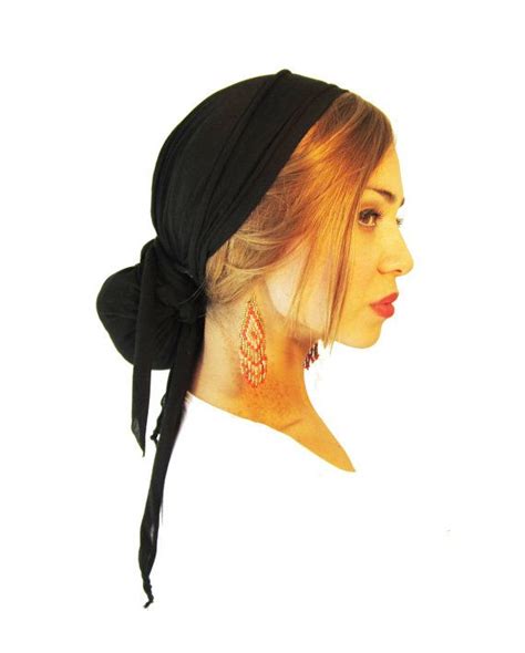 Tichel Hair Snood Head Scarf Pre Tied Bandana By Shariroseshop 21 99