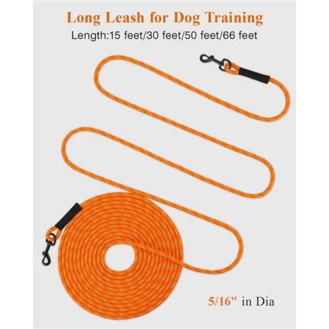 Longe Pour Chien 5M Long Laisse Chien Corde Avec 2 Mousquetons Pour