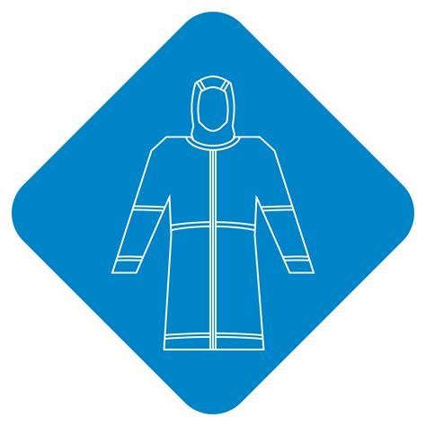 Mandatory Personal Protective Equipment Raincoat Safety Sign Symbol