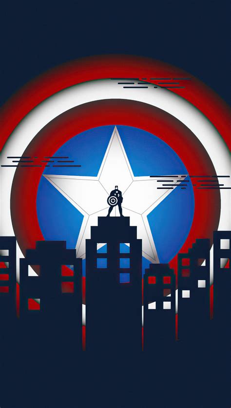 Escudo De Capitan America Con Ciudad Fondo De Pantalla K Hd Id