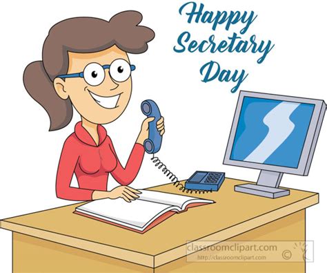 Secretarys Day Clipart Secretaries Day At Desk Happy Secretaries Day