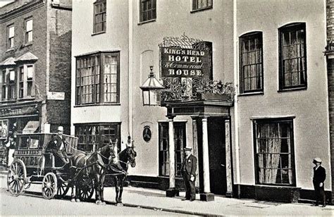 C1910 Maldon Kings Head Hotel Carriage And F L Smith Shop Front Printed