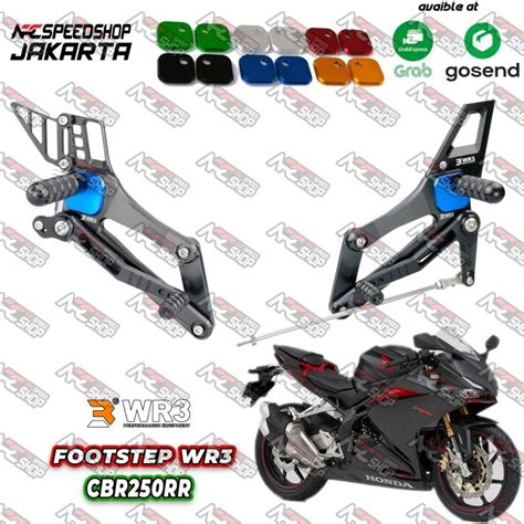 Jual Footstep Foot Step Underbone WR3 Honda CBR250RR V Series Black