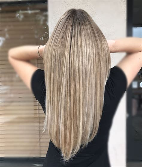 Blended Blonde Balayage Highlights Natural Ash Blonde