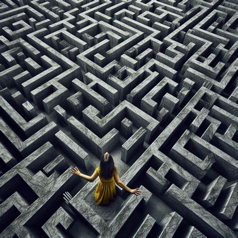 Download Ai Generated Woman Maze Royalty Free Stock Illustration