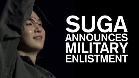 Suga Announces Military Enlistment Bts Youtube