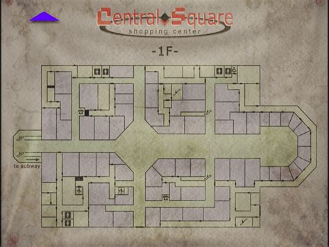 Central Square Shopping Center 1F Maps Silent Hill 3 Silent