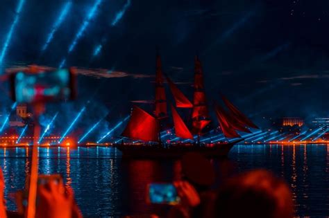 Premium Photo | Scarlet sails of a sailboat holiday for school ...