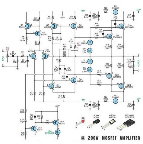 Amplificador Subwoofer Transistorizado De 200 Watts Rms Diagrama De
