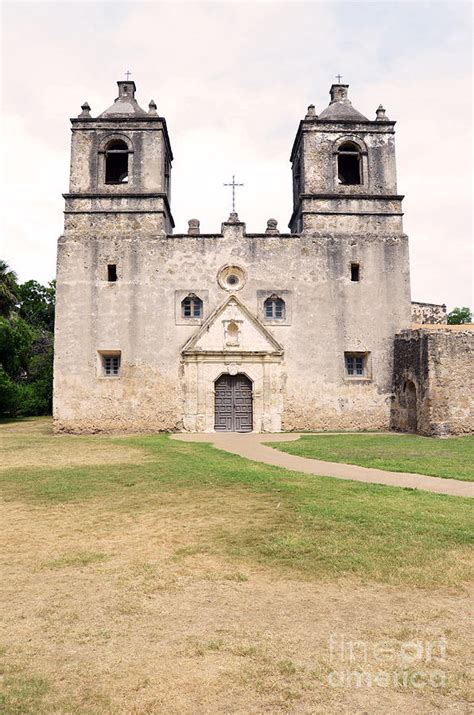 Mission Concepcion Entrance Facade In San Antonio Missions National