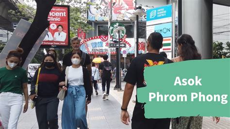 Walking Around From Phrom Phong To Asok Sukhumvit Bangkok Thailand On