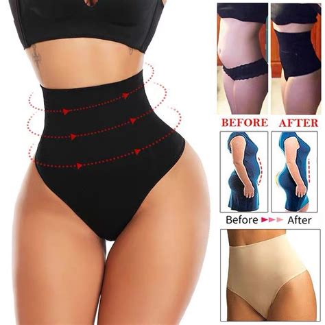 Calcinha Cinta Alta Compressão Lingerie Fio Dental Duplo Modeladora