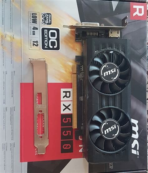 Karta Graficzna Msi Radeon Rx 550 4gt Lp Oc 4 Gb 12554685726 Oficjalne Archiwum Allegro