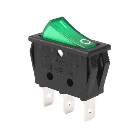 Uxcell A Ux Spst Pin Position Green Led Light On Off